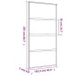 vidaXL Schiebetür Golden 102,5x205 cm ESG-Klarglas und Aluminium vidaXL Schiebetür Golden 102,5x205 cm ESG-Klarglas und Aluminium