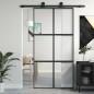 vidaXL Schiebetür Schwarz 102,5x205 cm Hartglas und Aluminium vidaXL Schiebetür Schwarz 102,5x205 cm Hartglas und Aluminium