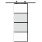 vidaXL Schiebetür Schwarz 76x205 cm Hartglas und Aluminium vidaXL Schiebetür Schwarz 76x205 cm Hartglas und Aluminium