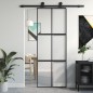 vidaXL Schiebetür Schwarz 76x205 cm Hartglas und Aluminium vidaXL Schiebetür Schwarz 76x205 cm Hartglas und Aluminium
