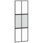 vidaXL Schiebetür Schwarz 76x205 cm Hartglas und Aluminium vidaXL Schiebetür Schwarz 76x205 cm Hartglas und Aluminium