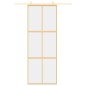 vidaXL Schiebetür Golden 76x205 cm ESG-Klarglas und Aluminium vidaXL Schiebetür Golden 76x205 cm ESG-Klarglas und Aluminium