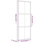 vidaXL Schiebetür Golden 76x205 cm ESG-Klarglas und Aluminium vidaXL Schiebetür Golden 76x205 cm ESG-Klarglas und Aluminium