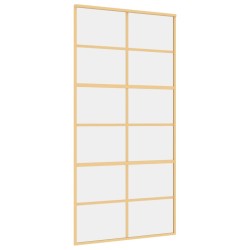vidaXL Schiebetür Golden 102,5x205 cm ESG-Klarglas und Aluminium