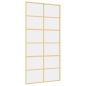 vidaXL Schiebetür Golden 102,5x205 cm ESG-Klarglas und Aluminium vidaXL Schiebetür Golden 102,5x205 cm ESG-Klarglas und Aluminium