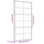 vidaXL Schiebetür Golden 102,5x205 cm ESG-Klarglas und Aluminium vidaXL Schiebetür Golden 102,5x205 cm ESG-Klarglas und Aluminium
