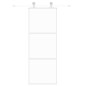 vidaXL Schiebetür Weiß 76x205 cm Hartglas und Aluminium vidaXL Schiebetür Weiß 76x205 cm Hartglas und Aluminium