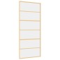 vidaXL Schiebetür Golden 90x205 cm ESG-Klarglas und Aluminium vidaXL Schiebetür Golden 90x205 cm ESG-Klarglas und Aluminium
