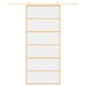 vidaXL Schiebetür Golden 90x205 cm ESG-Klarglas und Aluminium vidaXL Schiebetür Golden 90x205 cm ESG-Klarglas und Aluminium