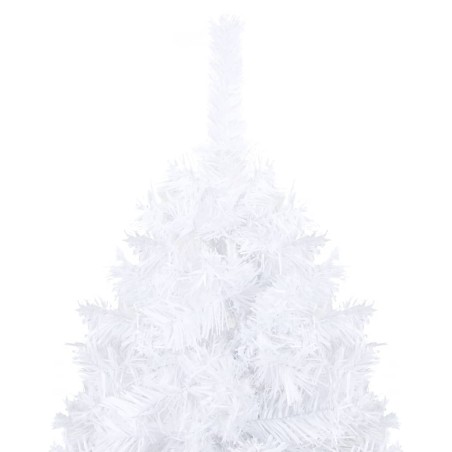 vidaXL Künstlicher Weihnachtsbaum mit Beleuchtung & Kugeln Weiß 240 cm