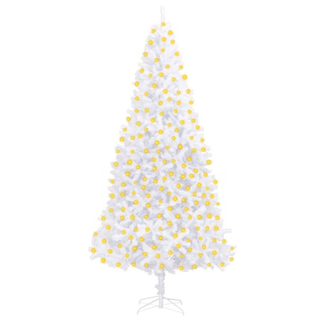 vidaXL Künstlicher Weihnachtsbaum mit Beleuchtung 300 cm Weiß