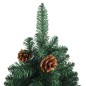 vidaXL Weihnachtsbaum Schlank mit Beleuchtung & Zapfen Echtholz 180 cm vidaXL Weihnachtsbaum Schlank mit Beleuchtung & Zapfen Echtholz 180 cm