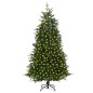 vidaXL Künstlicher Weihnachtsbaum mit Beleuchtung 210 cm Grün PVC & PE vidaXL Künstlicher Weihnachtsbaum mit Beleuchtung 210 cm Grün PVC & PE