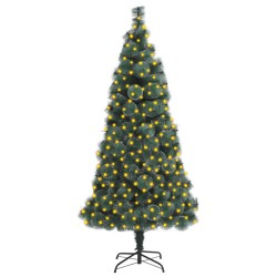 vidaXL Künstlicher Weihnachtsbaum mit Beleuchtung & Ständer Grün 210cm