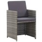 vidaXL 17-tlg. Garten-Essgruppe mit Auflagen Poly Rattan Grau vidaXL 17-tlg. Garten-Essgruppe mit Auflagen Poly Rattan Grau