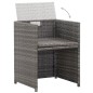 vidaXL 17-tlg. Garten-Essgruppe mit Auflagen Poly Rattan Grau vidaXL 17-tlg. Garten-Essgruppe mit Auflagen Poly Rattan Grau