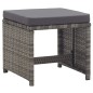 vidaXL 17-tlg. Garten-Essgruppe mit Auflagen Poly Rattan Grau vidaXL 17-tlg. Garten-Essgruppe mit Auflagen Poly Rattan Grau