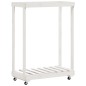 vidaXL Kaminholzregal mit Rollen Weiß 76,5x40x108 cm Massivholz Kiefer vidaXL Kaminholzregal mit Rollen Weiß 76,5x40x108 cm Massivholz Kiefer