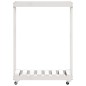 vidaXL Kaminholzregal mit Rollen Weiß 76,5x40x108 cm Massivholz Kiefer vidaXL Kaminholzregal mit Rollen Weiß 76,5x40x108 cm Massivholz Kiefer