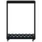 vidaXL Kaminholzregal mit Rollen Schwarz 76,5x40x108 cm Kiefernholz vidaXL Kaminholzregal mit Rollen Schwarz 76,5x40x108 cm Kiefernholz