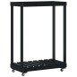 vidaXL Kaminholzregal mit Rollen Schwarz 76,5x40x108 cm Kiefernholz vidaXL Kaminholzregal mit Rollen Schwarz 76,5x40x108 cm Kiefernholz