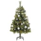 vidaXL Künstlicher Weihnachtsbaum Klappbar 150 LEDs & Kugeln 120 cm vidaXL Künstlicher Weihnachtsbaum Klappbar 150 LEDs & Kugeln 120 cm