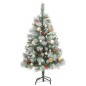 vidaXL Künstlicher Weihnachtsbaum Klappbar 150 LEDs & Kugeln 120 cm vidaXL Künstlicher Weihnachtsbaum Klappbar 150 LEDs & Kugeln 120 cm