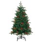 vidaXL Künstlicher Weihnachtsbaum Klappbar 150 LEDs & Kugeln 120 cm vidaXL Künstlicher Weihnachtsbaum Klappbar 150 LEDs & Kugeln 120 cm