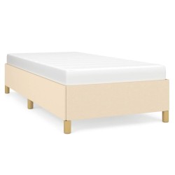 vidaXL Bettgestell Creme 90x190 cm Stoff