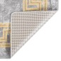 vidaXL Teppich Waschbar Grau und Golden 150x230 cm Rutschfest vidaXL Teppich Waschbar Grau und Golden 150x230 cm Rutschfest