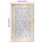 vidaXL Teppich Waschbar Grau und Golden 150x230 cm Rutschfest vidaXL Teppich Waschbar Grau und Golden 150x230 cm Rutschfest