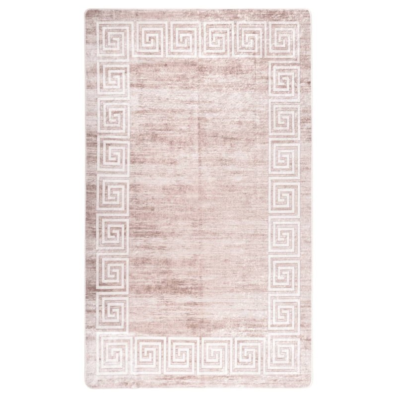 vidaXL Teppich Waschbar Beige 150x230 cm Rutschfest vidaXL Teppich Waschbar Beige 150x230 cm Rutschfest