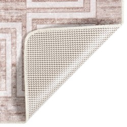 vidaXL Teppich Waschbar Beige 150x230 cm Rutschfest