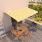 vidaXL Markise Automatisch Einziehbar 500x300 cm Gelb und Weiß vidaXL Markise Automatisch Einziehbar 500x300 cm Gelb und Weiß