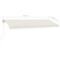 vidaXL Standmarkise Automatisch 500x300 cm Creme vidaXL Standmarkise Automatisch 500x300 cm Creme