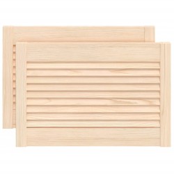 vidaXL Schranktüren Lamellen-Design 2 Stk. 39,5x59,4 cm Massivholz