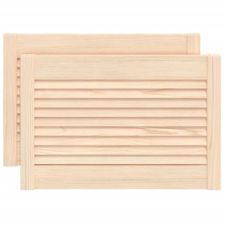 vidaXL Schranktüren Lamellen-Design 2 Stk. 39,5x59,4 cm Massivholz