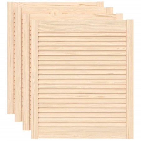 vidaXL Schranktüren Lamellen-Design 4 Stk. 69x59,4 cm Massivholz