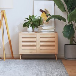 vidaXL Schranktüren Lamellen-Design 2 Stk. 39,5x39,4 Massivholz Kiefer