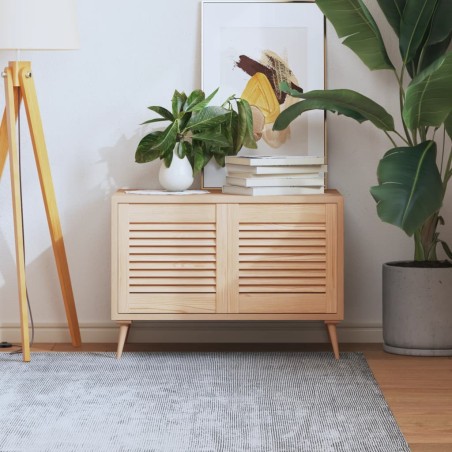vidaXL Schranktüren Lamellen-Design 2 Stk. 39,5x39,4 Massivholz Kiefer