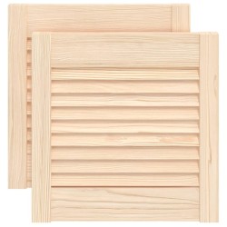 vidaXL Schranktüren Lamellen-Design 2 Stk. 39,5x39,4 Massivholz Kiefer