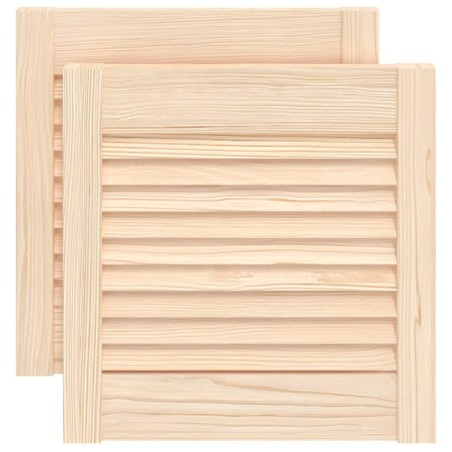vidaXL Schranktüren Lamellen-Design 2 Stk. 39,5x39,4 Massivholz Kiefer