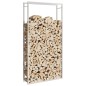 vidaXL Brennholzregal 110x28x214 cm Edelstahl vidaXL Brennholzregal 110x28x214 cm Edelstahl