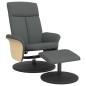vidaXL Relaxsessel mit Fußhocker Dunkelgrau Stoff vidaXL Relaxsessel mit Fußhocker Dunkelgrau Stoff