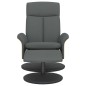 vidaXL Relaxsessel mit Fußhocker Dunkelgrau Stoff vidaXL Relaxsessel mit Fußhocker Dunkelgrau Stoff