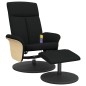 vidaXL Massagesessel mit Fußhocker Schwarz Stoff vidaXL Massagesessel mit Fußhocker Schwarz Stoff
