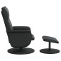 vidaXL Relaxsessel mit Fußhocker Schwarz Kunstleder vidaXL Relaxsessel mit Fußhocker Schwarz Kunstleder