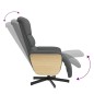 vidaXL Relaxsessel mit Fußteil Dunkelgrau Stoff vidaXL Relaxsessel mit Fußteil Dunkelgrau Stoff