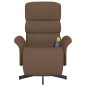 vidaXL Massagesessel mit Fußteil Braun Stoff vidaXL Massagesessel mit Fußteil Braun Stoff