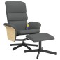 vidaXL Massagesessel mit Fußhocker Dunkelgrau Stoff vidaXL Massagesessel mit Fußhocker Dunkelgrau Stoff